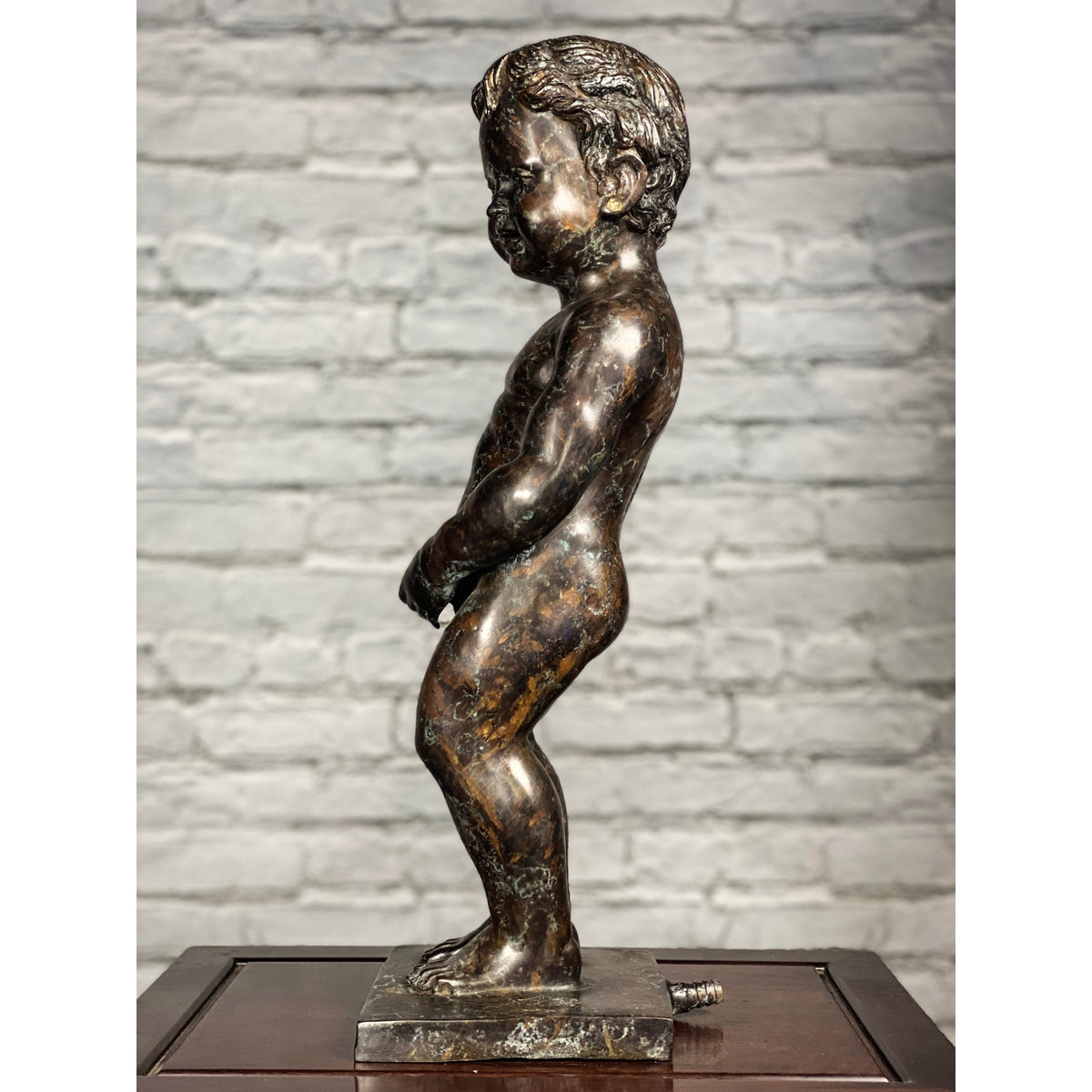 Boy Peeing Small Bronze Statue-14. Asian &amp; Chinese Furniture, Art, Antiques, Vintage Home Décor for sale at FEA Home
