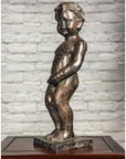 Boy Peeing Small Bronze Statue-17. Asian & Chinese Furniture, Art, Antiques, Vintage Home Décor for sale at FEA Home