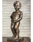 Boy Peeing Small Bronze Statue-19. Asian & Chinese Furniture, Art, Antiques, Vintage Home Décor for sale at FEA Home