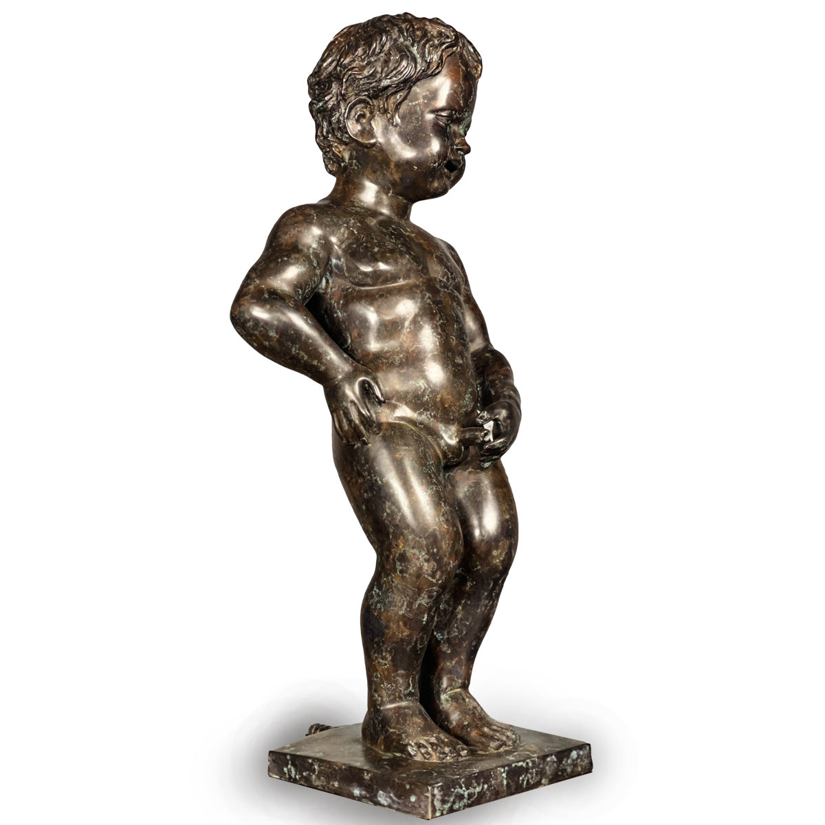 Boy Peeing Small Bronze Statue-2. Asian & Chinese Furniture, Art, Antiques, Vintage Home Décor for sale at FEA Home