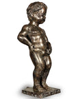 Boy Peeing Small Bronze Statue-2. Asian & Chinese Furniture, Art, Antiques, Vintage Home Décor for sale at FEA Home