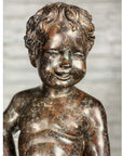 Boy Peeing Small Bronze Statue-23. Asian & Chinese Furniture, Art, Antiques, Vintage Home Décor for sale at FEA Home