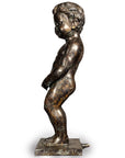 Boy Peeing Small Bronze Statue-4. Asian & Chinese Furniture, Art, Antiques, Vintage Home Décor for sale at FEA Home