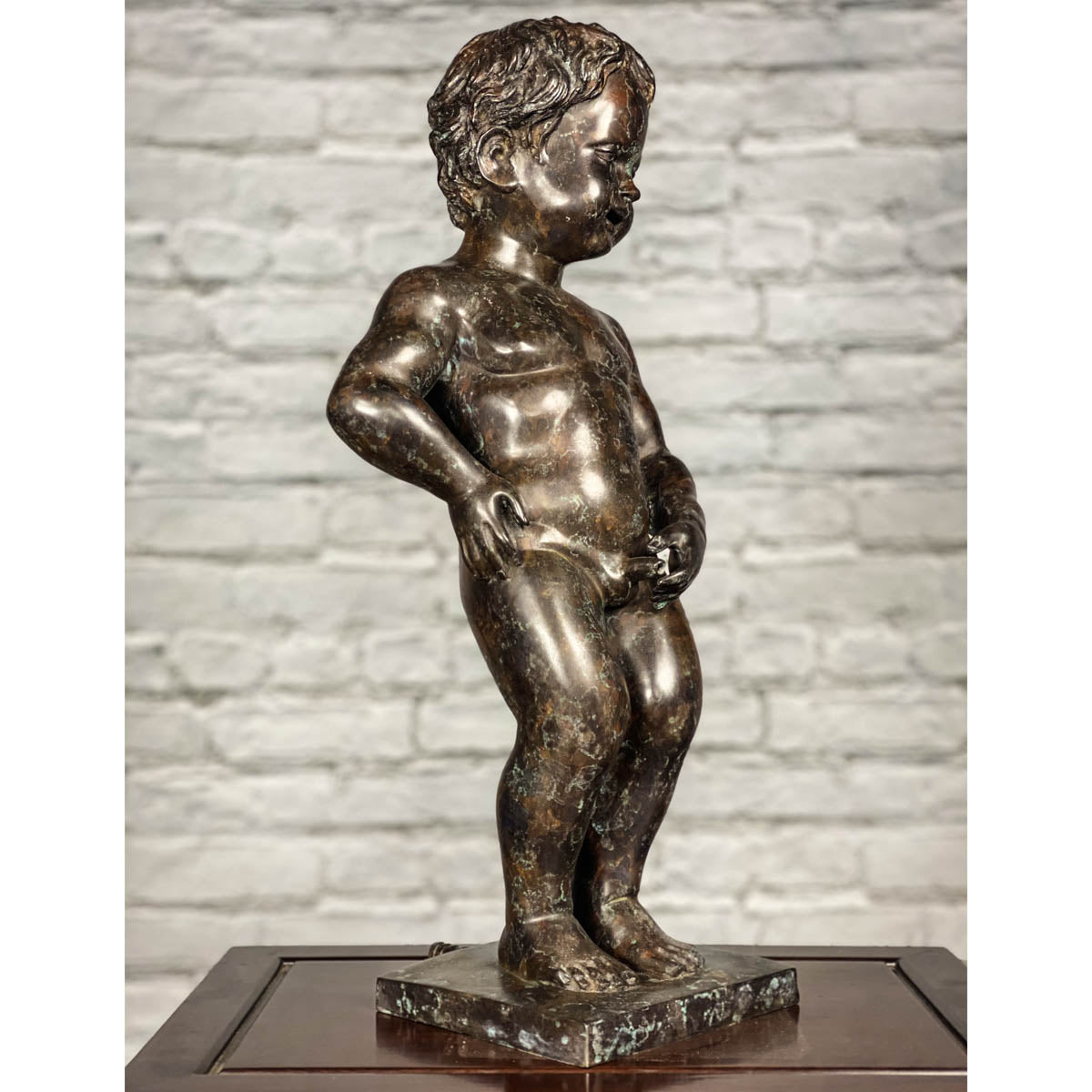 Boy Peeing Small Bronze Statue-8. Asian &amp; Chinese Furniture, Art, Antiques, Vintage Home Décor for sale at FEA Home