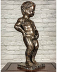 Boy Peeing Small Bronze Statue-8. Asian & Chinese Furniture, Art, Antiques, Vintage Home Décor for sale at FEA Home