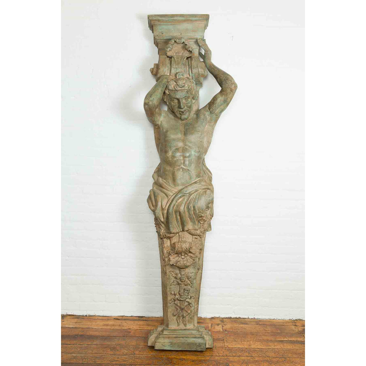 Vintage Bronze Greco-Roman Telamon Term Fountain-2. Asian & Chinese Furniture, Art, Antiques, Vintage Home Décor for sale at FEA Home
