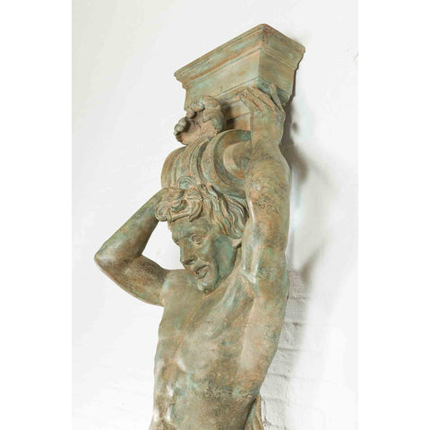 Vintage Bronze Greco-Roman Telamon Term Fountain-RG275-16. Asian & Chinese Furniture, Art, Antiques, Vintage Home Décor for sale at FEA Home