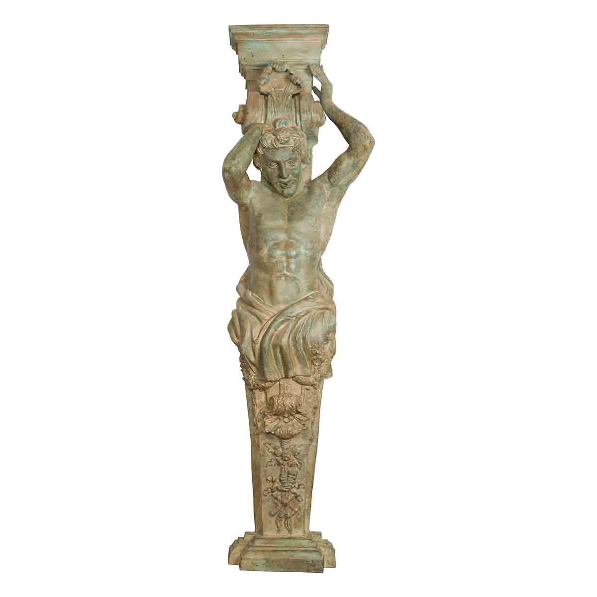 Vintage Bronze Greco-Roman Telamon Term Fountain-1. Asian & Chinese Furniture, Art, Antiques, Vintage Home Décor for sale at FEA Home
