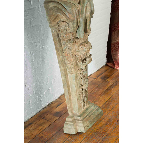 Vintage Bronze Greco-Roman Telamon Term Fountain-RG275-12. Asian & Chinese Furniture, Art, Antiques, Vintage Home Décor for sale at FEA Home