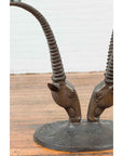 Contemporary Cast Bronze Double Antelope Dining Table Base with Dark Patina-8. Asian & Chinese Furniture, Art, Antiques, Vintage Home Décor for sale at FEA Home