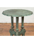 Contemporary Verde Bronze Round Top Table with Fluted Legs and Scrolling Feet-7. Asian & Chinese Furniture, Art, Antiques, Vintage Home Décor for sale at FEA Home