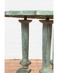 Contemporary Verde Bronze Round Top Table with Fluted Legs and Scrolling Feet-10. Asian & Chinese Furniture, Art, Antiques, Vintage Home Décor for sale at FEA Home