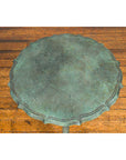 Contemporary Verde Bronze Round Top Table with Fluted Legs and Scrolling Feet-8. Asian & Chinese Furniture, Art, Antiques, Vintage Home Décor for sale at FEA Home