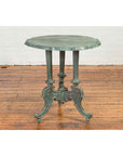 Contemporary Verde Bronze Round Top Table with Fluted Legs and Scrolling Feet-3. Asian & Chinese Furniture, Art, Antiques, Vintage Home Décor for sale at FEA Home