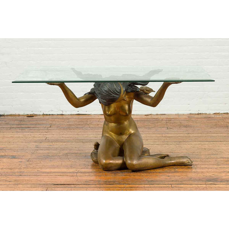 Classical Contemporary Bronze Table Base-RG866-1. Asian & Chinese Furniture, Art, Antiques, Vintage Home Décor for sale at FEA Home