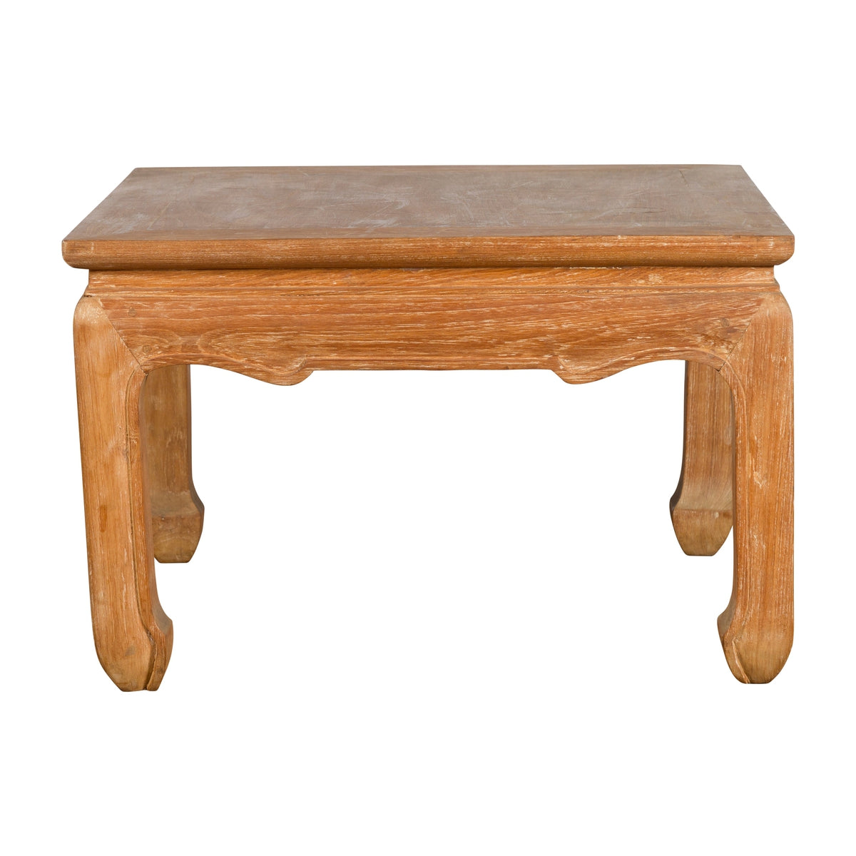 Vintage Thai Ming Style Low Drinks Table with Horsefoot Feet and Natural Patina-1. Asian & Chinese Furniture, Art, Antiques, Vintage Home Décor for sale at FEA Home