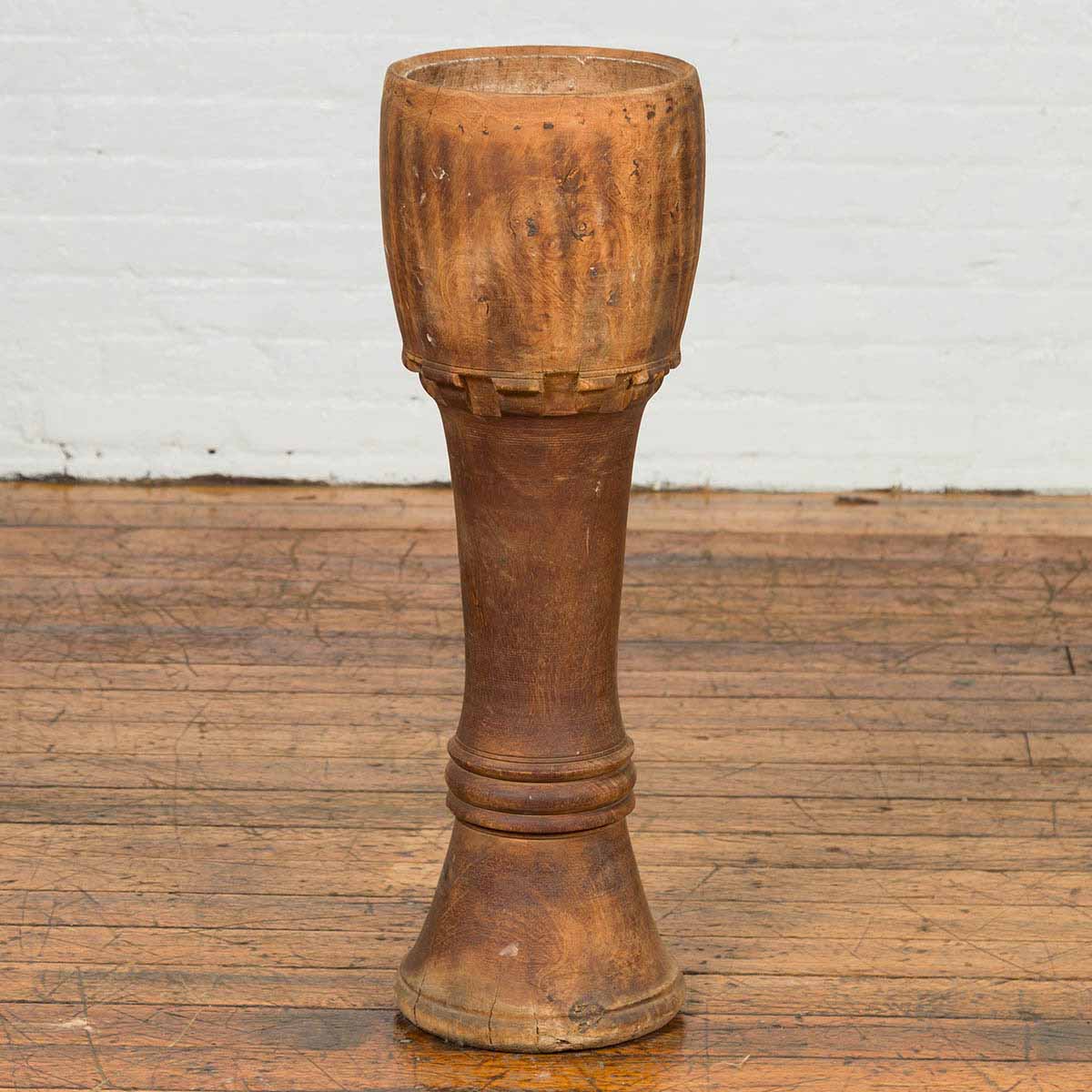 Antique Thai Freestanding Ceremonial Drum with Natural Patina-2. Asian & Chinese Furniture, Art, Antiques, Vintage Home Décor for sale at FEA Home