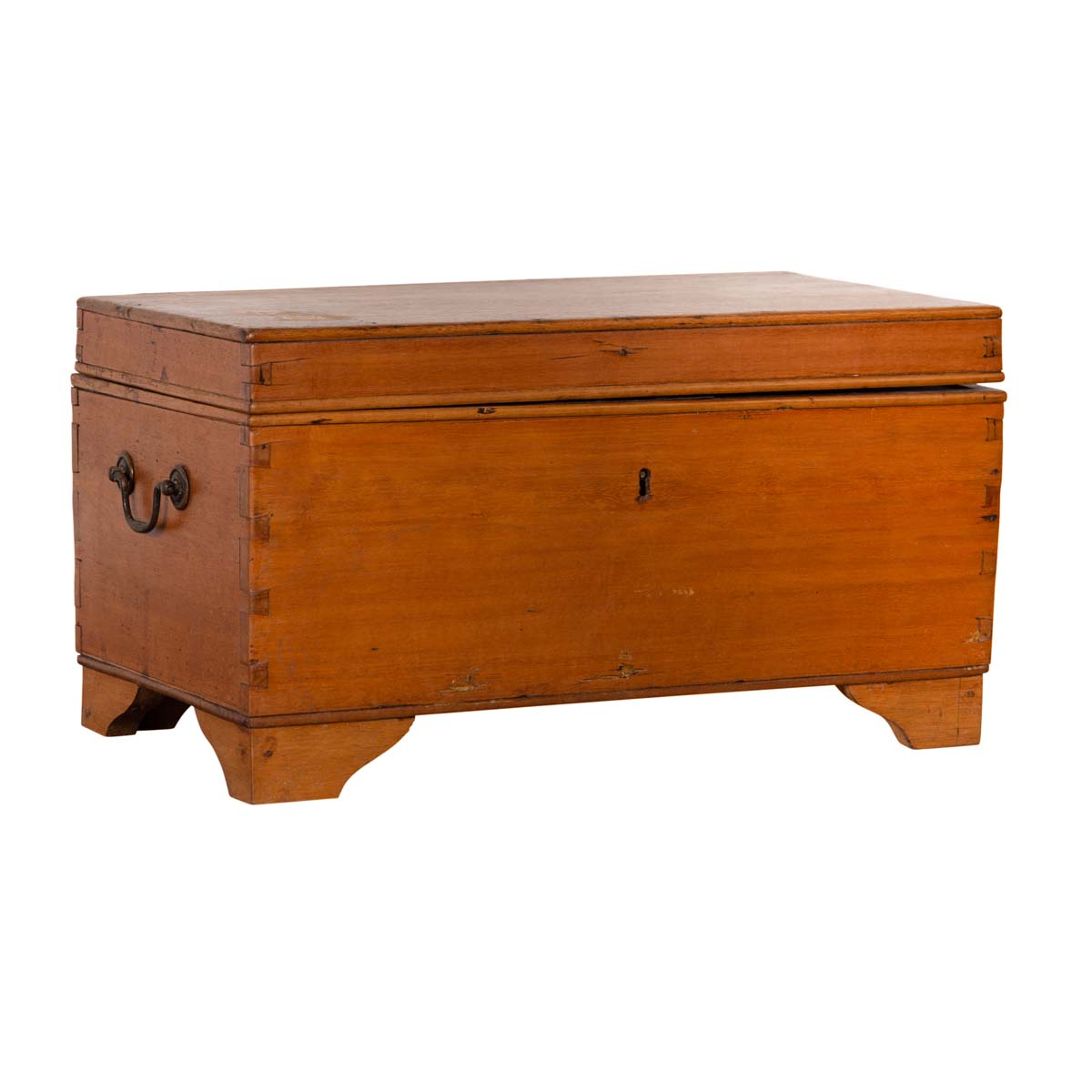 Antique Indonesian Wooden Blanket Chest with Inner Red and Black Lacquered Decor-1. Asian & Chinese Furniture, Art, Antiques, Vintage Home Décor for sale at FEA Home