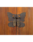 Chinese 19th Century Qing Dynasty Period Wedding Cabinet with Butterfly Hardware-7. Asian & Chinese Furniture, Art, Antiques, Vintage Home Décor for sale at FEA Home