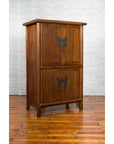 Chinese 19th Century Qing Dynasty Period Wedding Cabinet with Butterfly Hardware-3. Asian & Chinese Furniture, Art, Antiques, Vintage Home Décor for sale at FEA Home