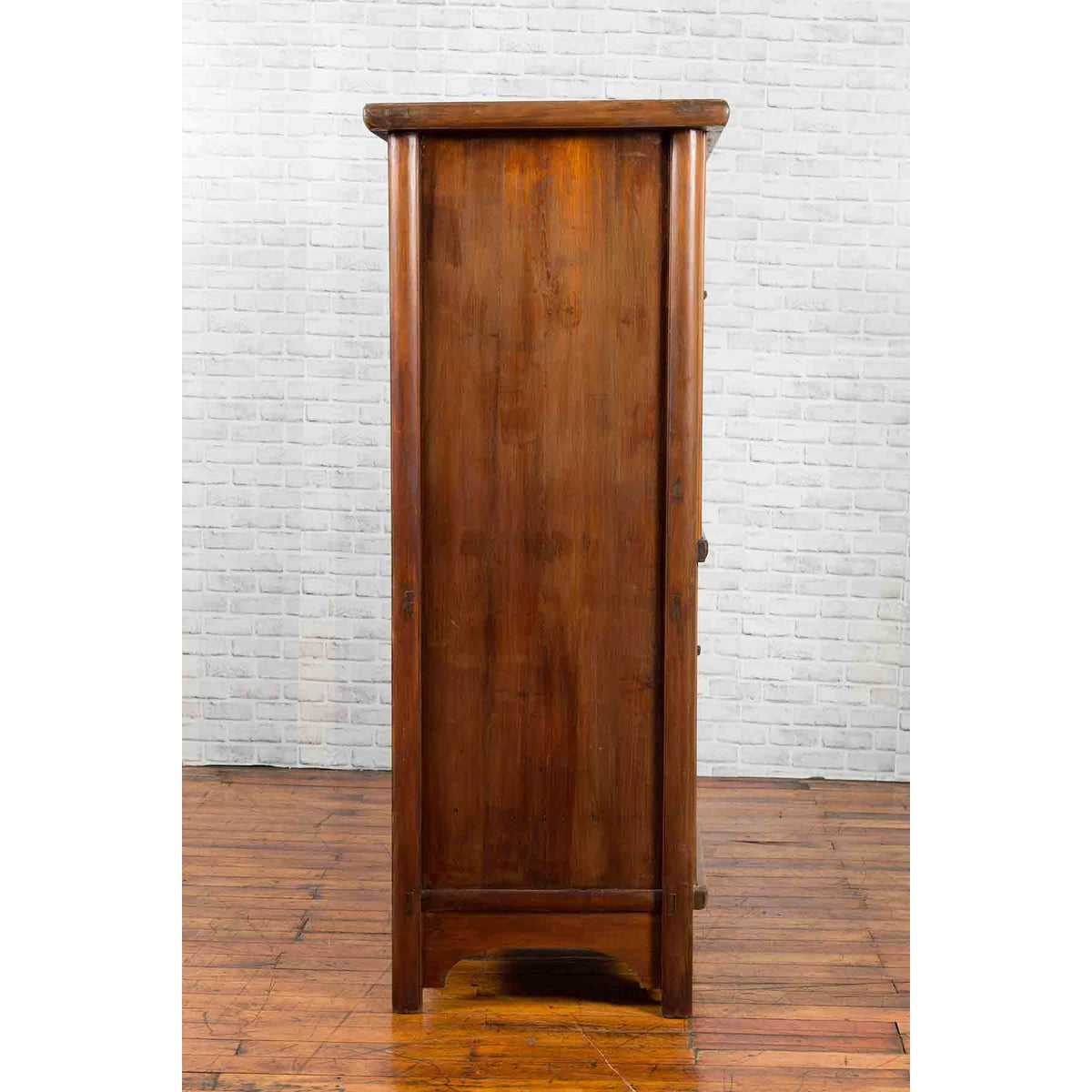 Chinese 19th Century Qing Dynasty Period Wedding Cabinet with Butterfly Hardware-9. Asian &amp; Chinese Furniture, Art, Antiques, Vintage Home Décor for sale at FEA Home
