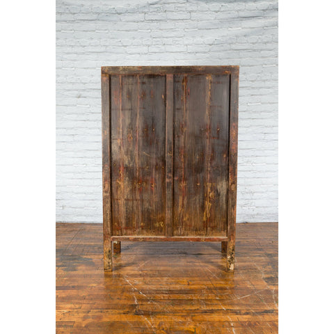 Qing Dynasty 19th Century Painted Chinoiserie Cabinet with Original Red Lacquer-YN1024-13. Asian & Chinese Furniture, Art, Antiques, Vintage Home Décor for sale at FEA Home