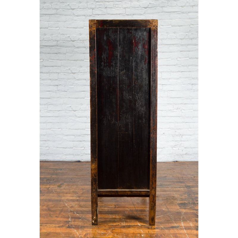 Qing Dynasty 19th Century Painted Chinoiserie Cabinet with Original Red Lacquer-YN1024-14. Asian & Chinese Furniture, Art, Antiques, Vintage Home Décor for sale at FEA Home
