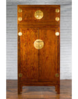 Chinese Qing Dynasty 19th Century Compound Cabinet with Brass Hardware-6. Asian & Chinese Furniture, Art, Antiques, Vintage Home Décor for sale at FEA Home