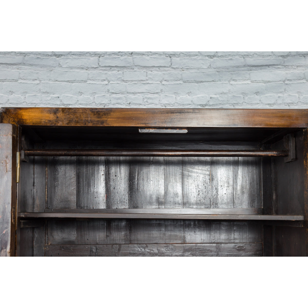 Chinese Qing Dynasty 19th Century Armoire with Carved Skirt, Doors and Drawers-11. Asian &amp; Chinese Furniture, Art, Antiques, Vintage Home Décor for sale at FEA Home