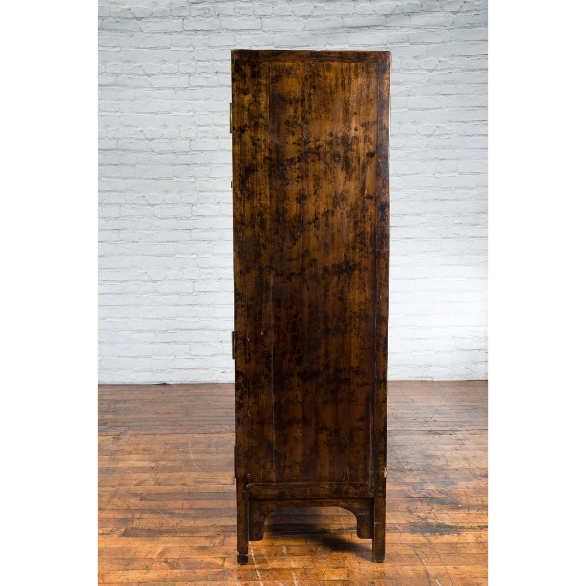 Chinese Qing Dynasty 19th Century Armoire with Carved Skirt, Doors and Drawers-15. Asian &amp; Chinese Furniture, Art, Antiques, Vintage Home Décor for sale at FEA Home