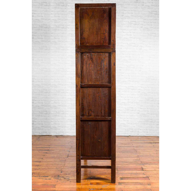 Chinese Qing Dynasty 19th Century Compound Cabinet with Drawers and Hidden Panel