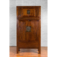 Chinese Qing Dynasty 19th Century Compound Cabinet with Drawers and Hidden Panel