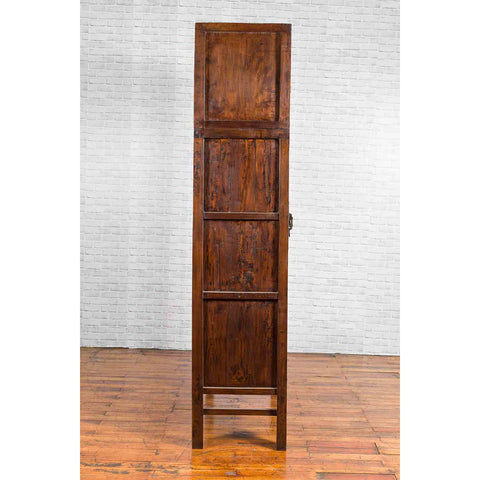 Chinese Qing Dynasty 19th Century Compound Cabinet with Drawers and Hidden Panel