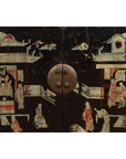Pair of Chinese Qing Dynasty Black Lacquer Cabinets with Hand Painted Motifs-14. Asian & Chinese Furniture, Art, Antiques, Vintage Home Décor for sale at FEA Home
