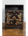 Pair of Chinese Qing Dynasty Black Lacquer Cabinets with Hand Painted Motifs-5. Asian & Chinese Furniture, Art, Antiques, Vintage Home Décor for sale at FEA Home
