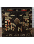 Pair of Chinese Qing Dynasty Black Lacquer Cabinets with Hand Painted Motifs-7. Asian & Chinese Furniture, Art, Antiques, Vintage Home Décor for sale at FEA Home