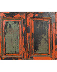 19th Century Indian Hand-Painted Burnt Orange and Green Cabinet-7. Asian & Chinese Furniture, Art, Antiques, Vintage Home Décor for sale at FEA Home