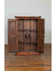 19th Century Indian Hand-Painted Burnt Orange and Green Cabinet-4. Asian & Chinese Furniture, Art, Antiques, Vintage Home Décor for sale at FEA Home