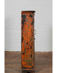 19th Century Indian Hand-Painted Burnt Orange and Green Cabinet-10. Asian & Chinese Furniture, Art, Antiques, Vintage Home Décor for sale at FEA Home