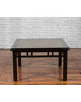 Chinese Early 20th Century Black Lacquered Coffee Table with Stone Top Inset-12. Asian & Chinese Furniture, Art, Antiques, Vintage Home Décor for sale at FEA Home