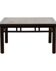 Chinese Early 20th Century Black Lacquered Coffee Table with Stone Top Inset-1. Asian & Chinese Furniture, Art, Antiques, Vintage Home Décor for sale at FEA Home