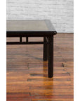 Chinese Early 20th Century Black Lacquered Coffee Table with Stone Top Inset-6. Asian & Chinese Furniture, Art, Antiques, Vintage Home Décor for sale at FEA Home