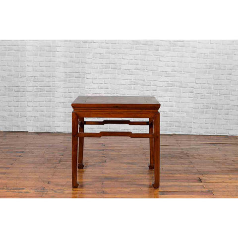 Chinese Ming Dynasty Style Early 20th Century Side Table with Humpback Stretcher