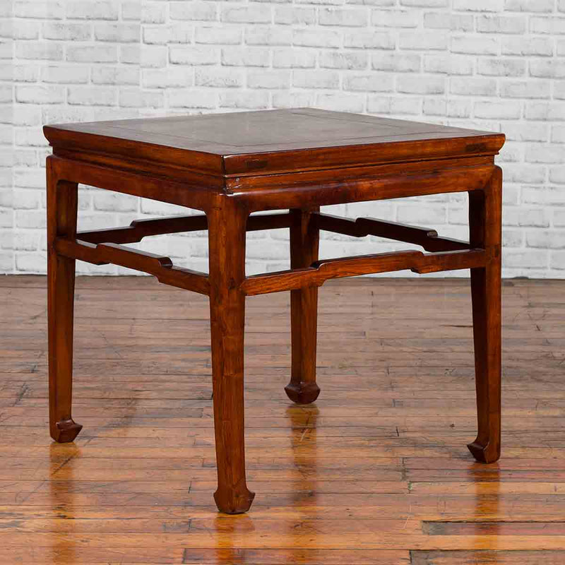 Chinese Ming Dynasty Style Early 20th Century Side Table with Humpback Stretcher