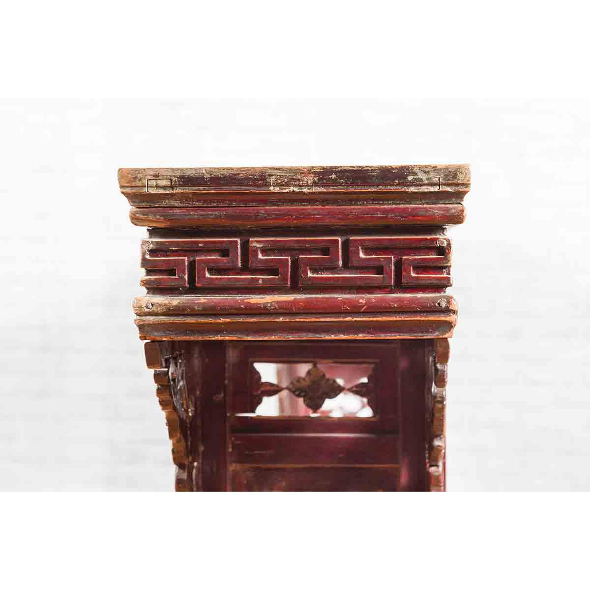 Large Qing Dynasty Chinese Altar Console Table with Fretwork and Dragon Motifs-11. Asian &amp; Chinese Furniture, Art, Antiques, Vintage Home Décor for sale at FEA Home