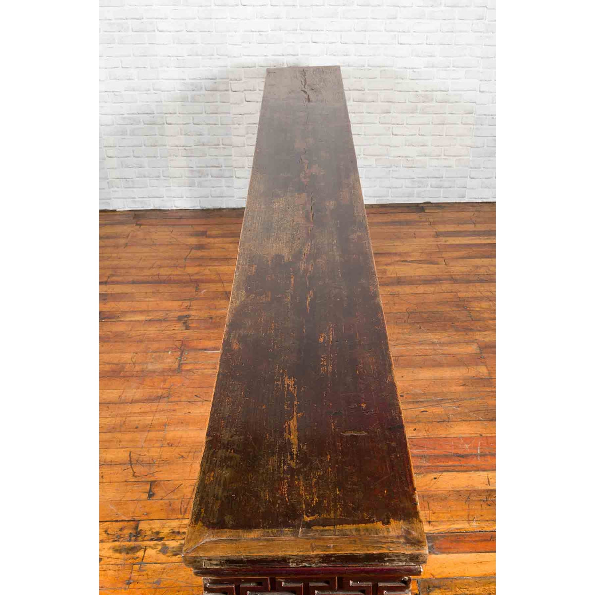 Large Qing Dynasty Chinese Altar Console Table with Fretwork and Dragon Motifs-12. Asian &amp; Chinese Furniture, Art, Antiques, Vintage Home Décor for sale at FEA Home