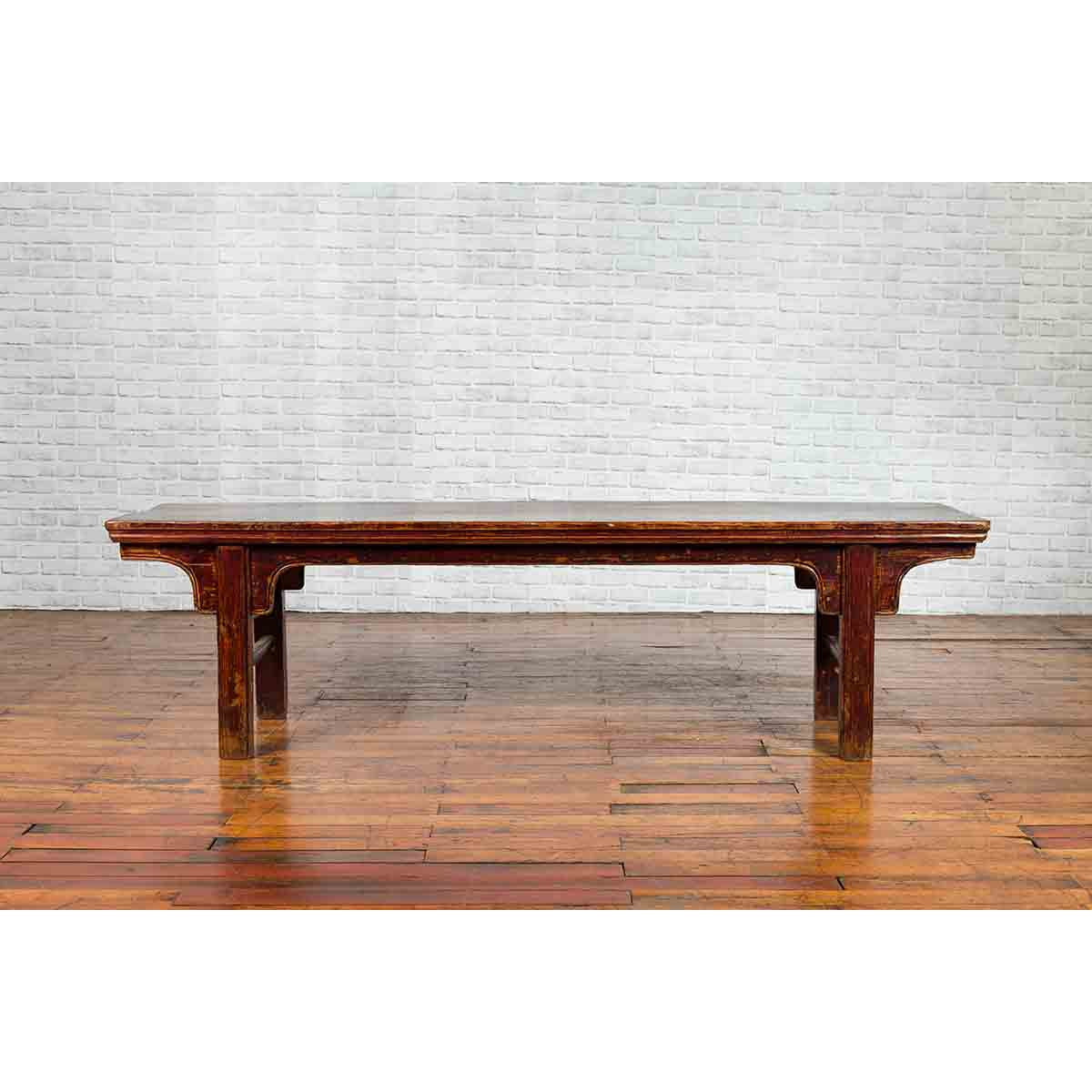 Chinese 19th Century Qing Dynasty Coffee Table with Distressed Patina-3. Asian &amp; Chinese Furniture, Art, Antiques, Vintage Home Décor for sale at FEA Home