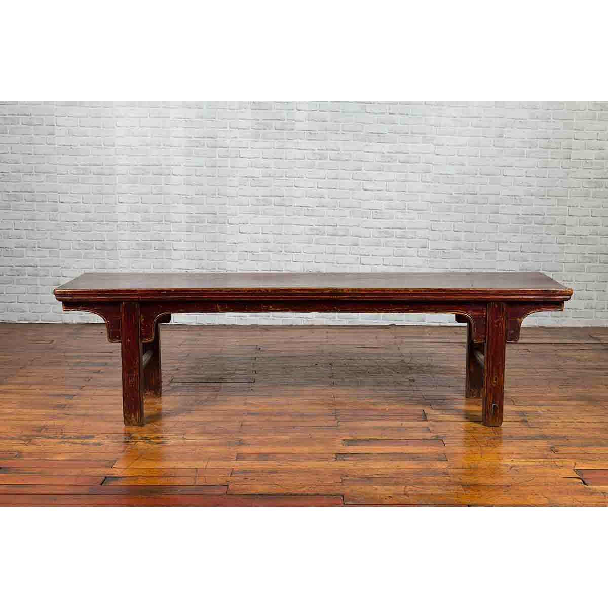 Chinese 19th Century Qing Dynasty Coffee Table with Distressed Patina-11. Asian &amp; Chinese Furniture, Art, Antiques, Vintage Home Décor for sale at FEA Home