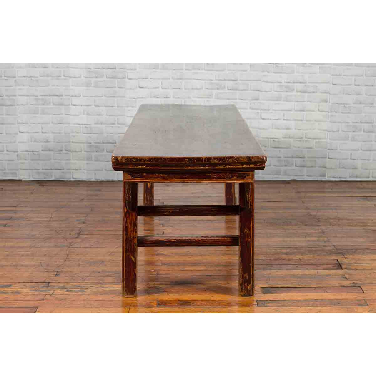 Chinese 19th Century Qing Dynasty Coffee Table with Distressed Patina-12. Asian &amp; Chinese Furniture, Art, Antiques, Vintage Home Décor for sale at FEA Home