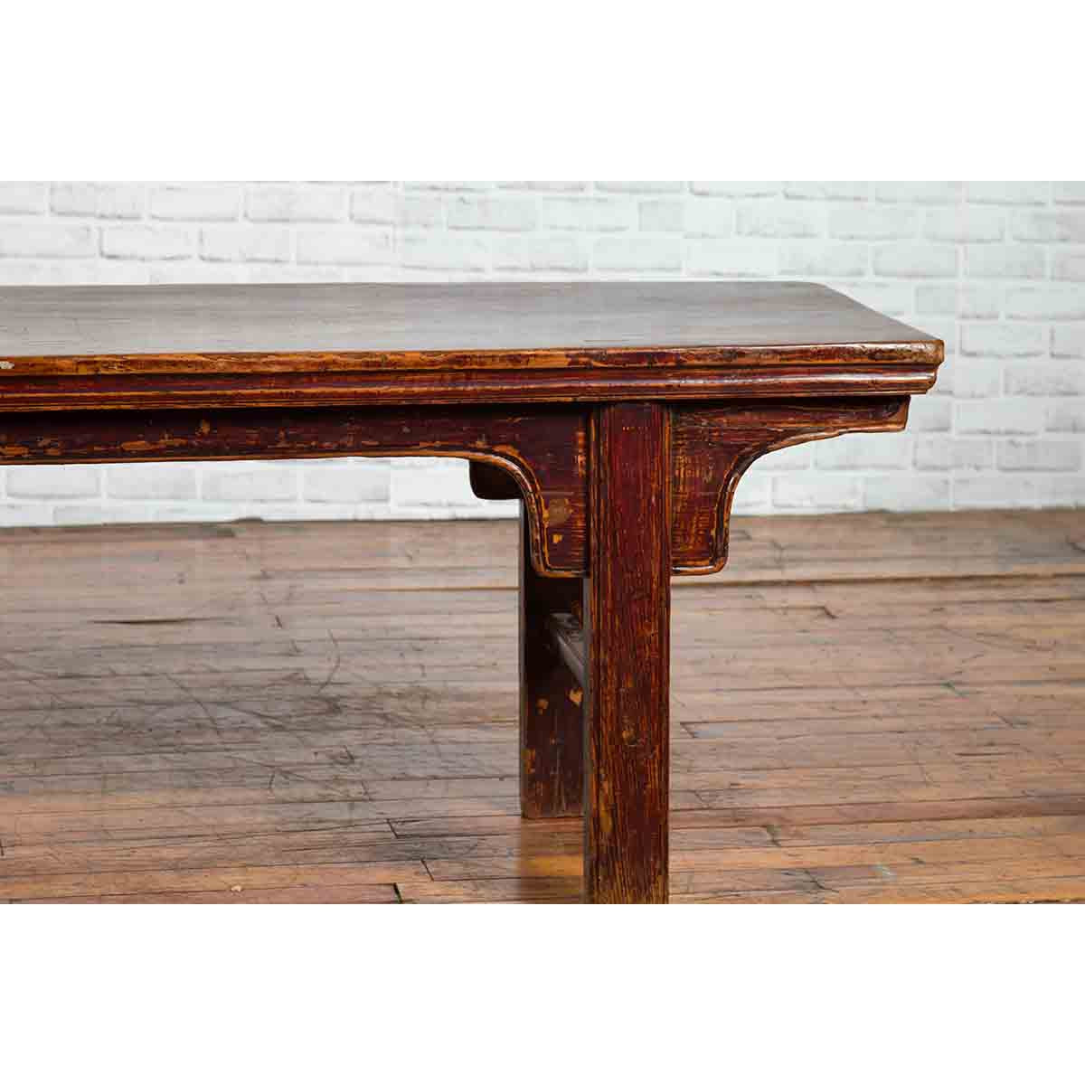 Chinese 19th Century Qing Dynasty Coffee Table with Distressed Patina-8. Asian &amp; Chinese Furniture, Art, Antiques, Vintage Home Décor for sale at FEA Home